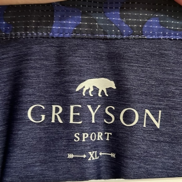 Greyson Men's Guide Performance Quarter-Zip Maltese Blue Pullover - Picture 8 of 10